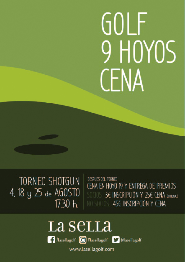 Torneo 9 hoyos + cena